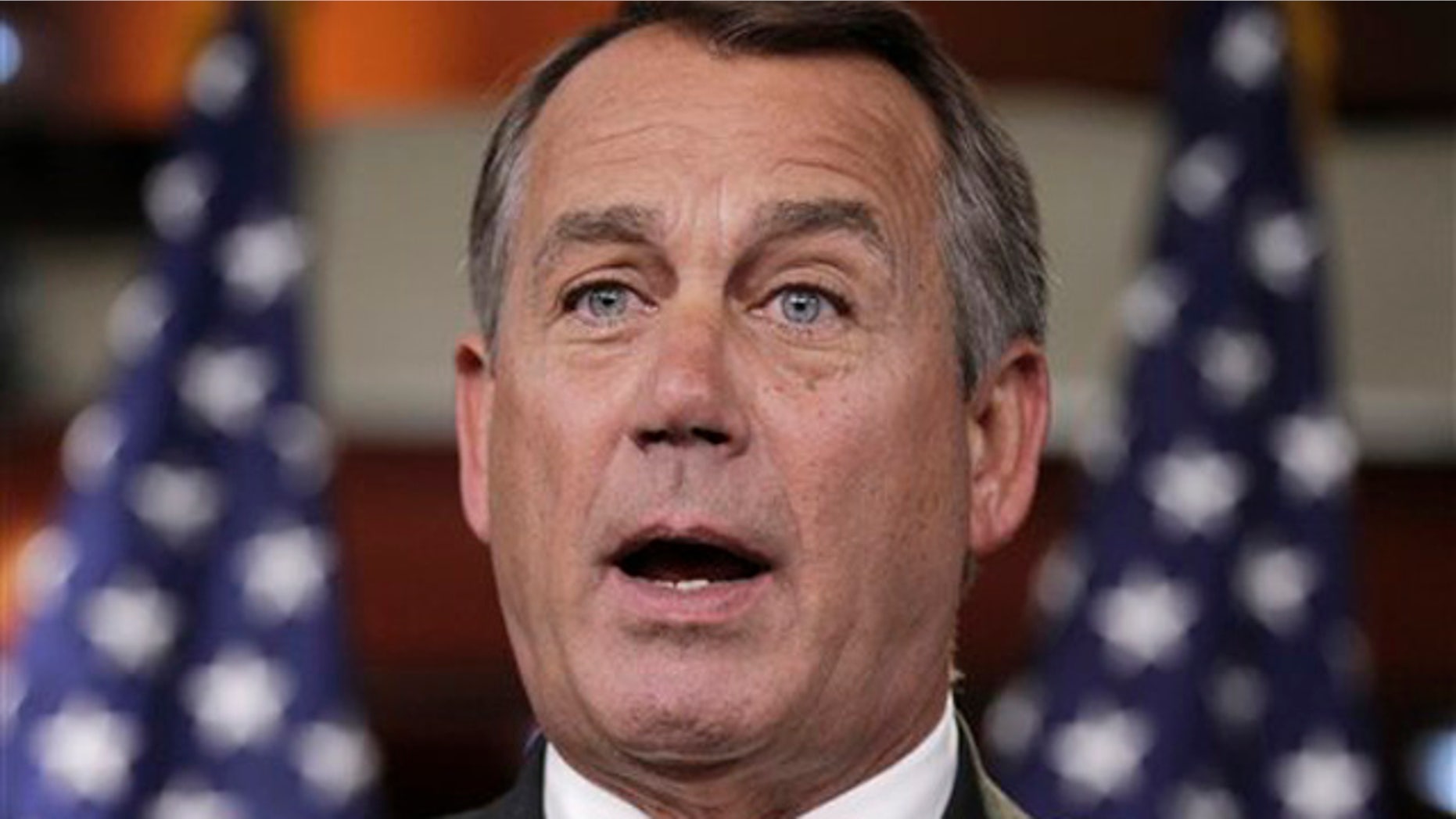 Dec. 2, 2011: House Speaker John Boehner meets with reporters on Capitol Hill in Washington.