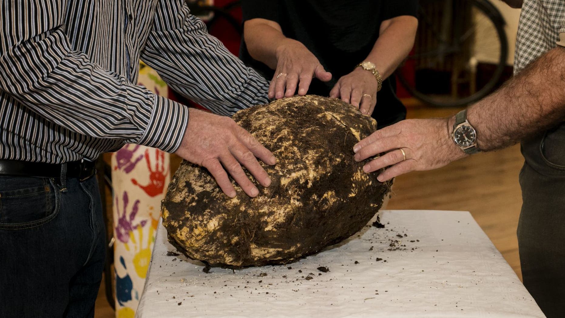 The 2,000 year-old bog butter found in Emlagh Bog, County Meath on June 1 (Cavan County Museum/Copper Tree Photography).