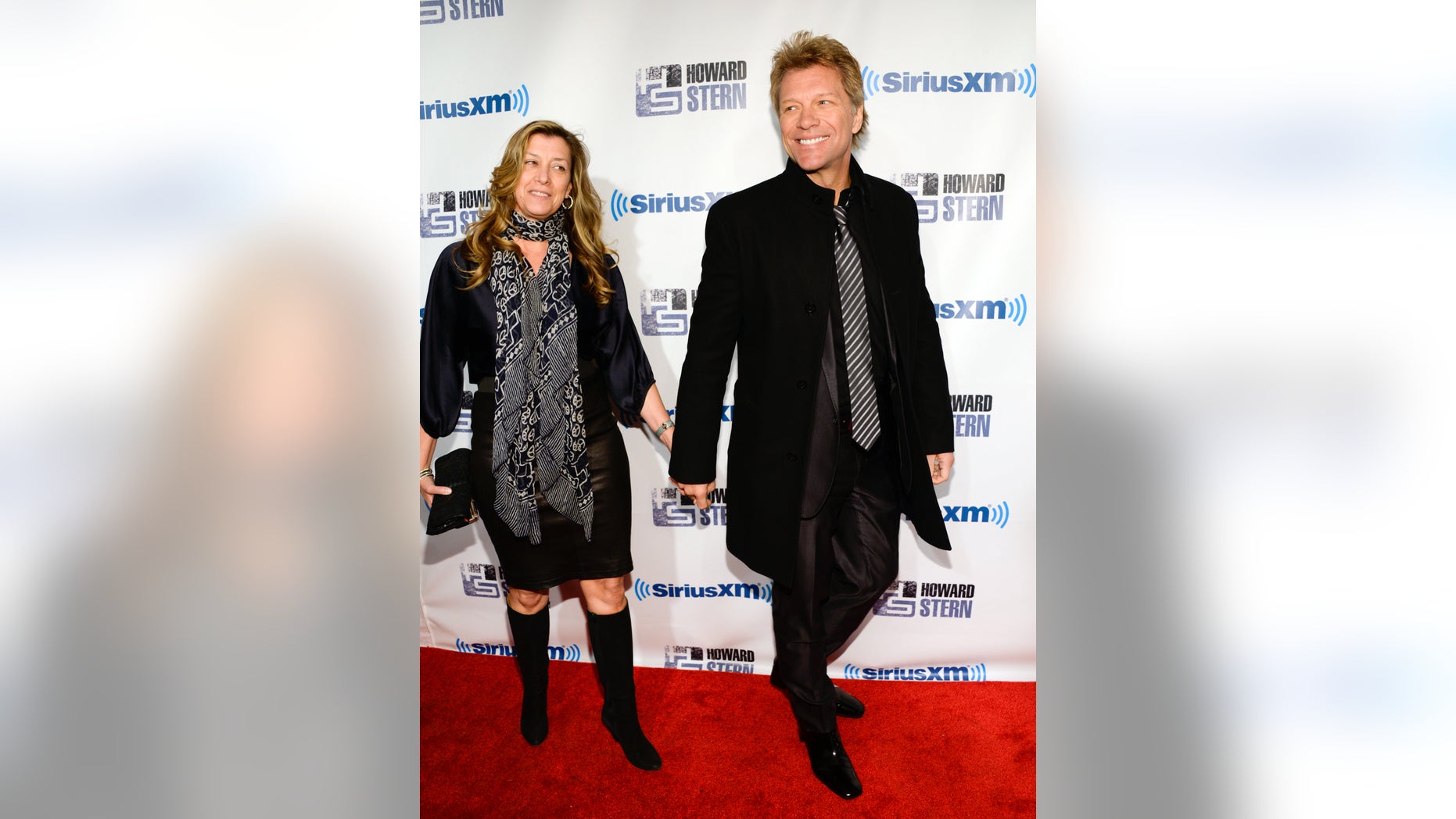 January 31, 2014. Jon Bon Jovi and wife Dorothea attend "Howard Stern's Birthday Bash," presented by SiriusXM, at the Hammerstein Ballroom in New York City.