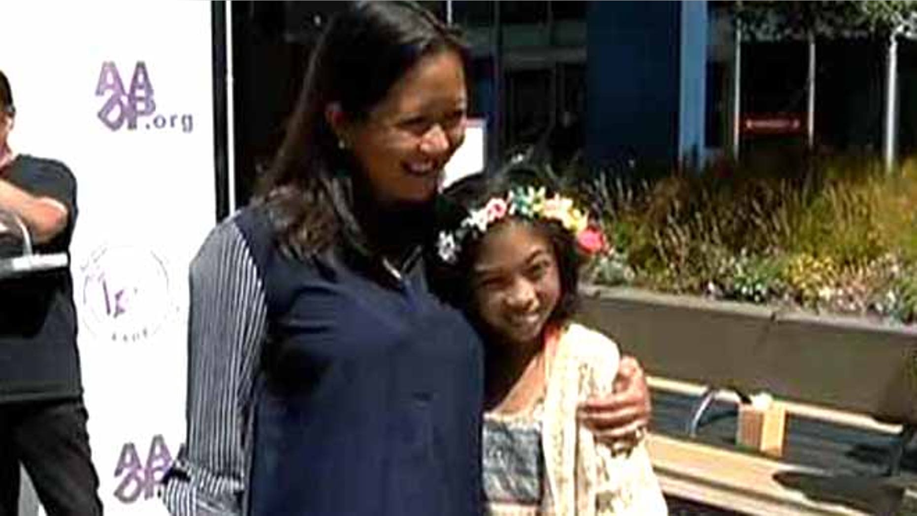 Kristine Sydney, left, was found to be a bone marrow match for Mailyna Mayate, right.