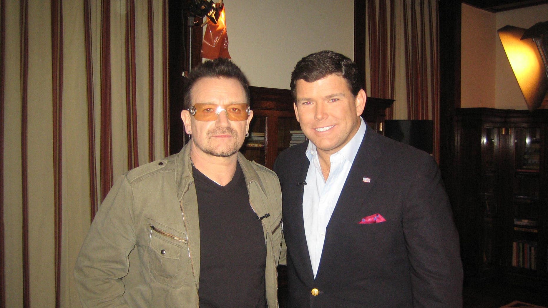 In anticipation of World AIDS Day, U2 frontman Bono met with Fox News' Bret Baier at President George W. Bush's library in Dallas to discuss U.S. achievements reducing the worldwide scourge of AIDS.