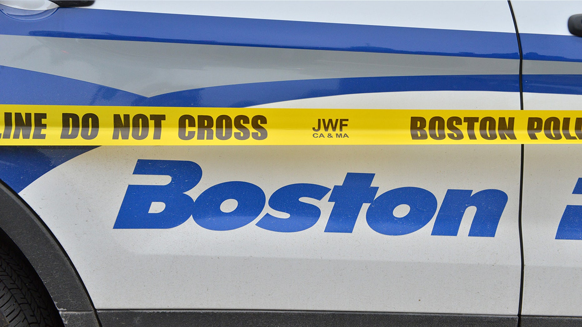 A Boston police cruiser.