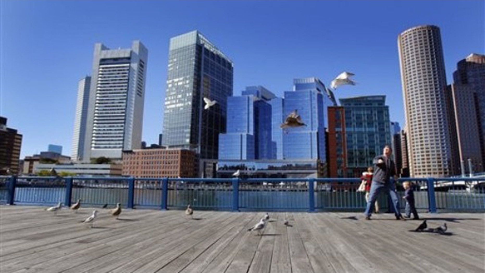 Shown in this Oct. 9, 2010, photo is the Fort Point Channel harborwalk by the Boston Harbor.