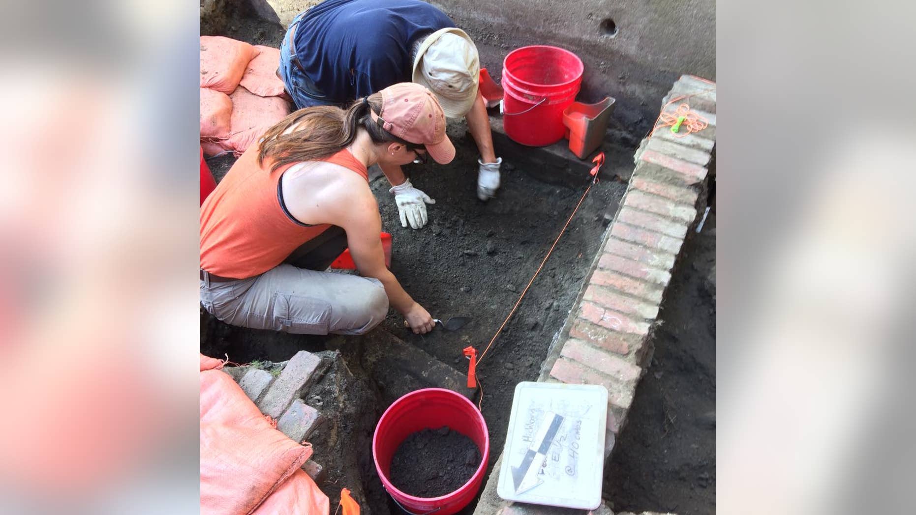 The excavation of the outhouse next to the Pierce-Hichborn House in Boston.