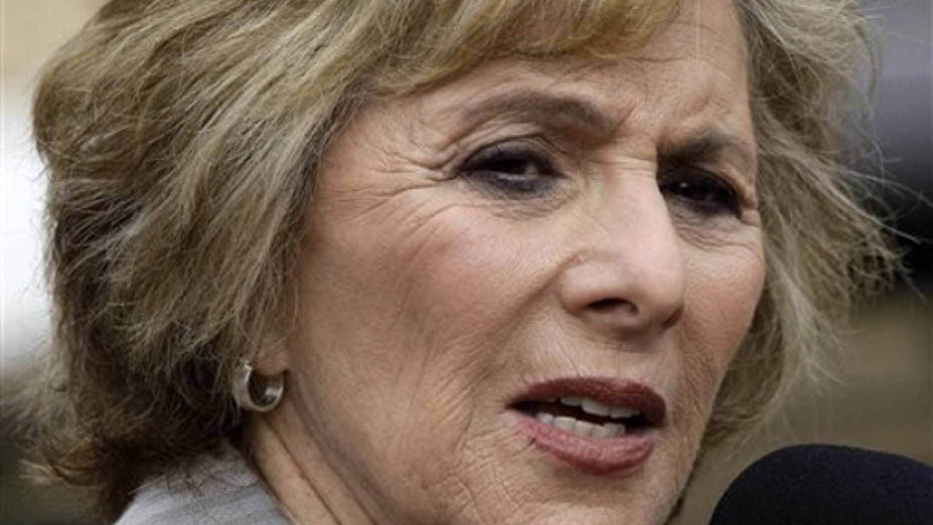 In this June 3 photo, Sen. Barbara Boxer speaks at a construction site near the Caldecott Tunnel in Orinda, Calif. (AP Photo)