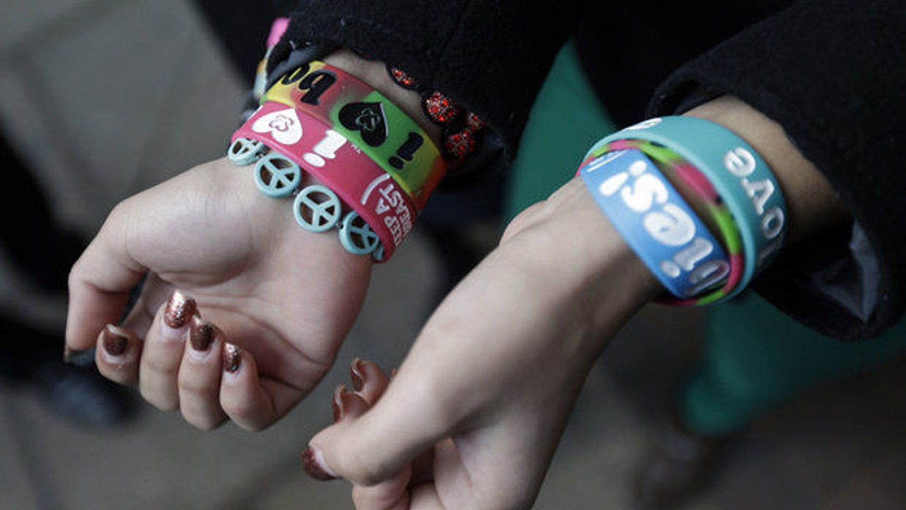 The bracelets were deemed offensive by the Easton, Pa., school district, but two court rulings found they were protected speech. (AP)