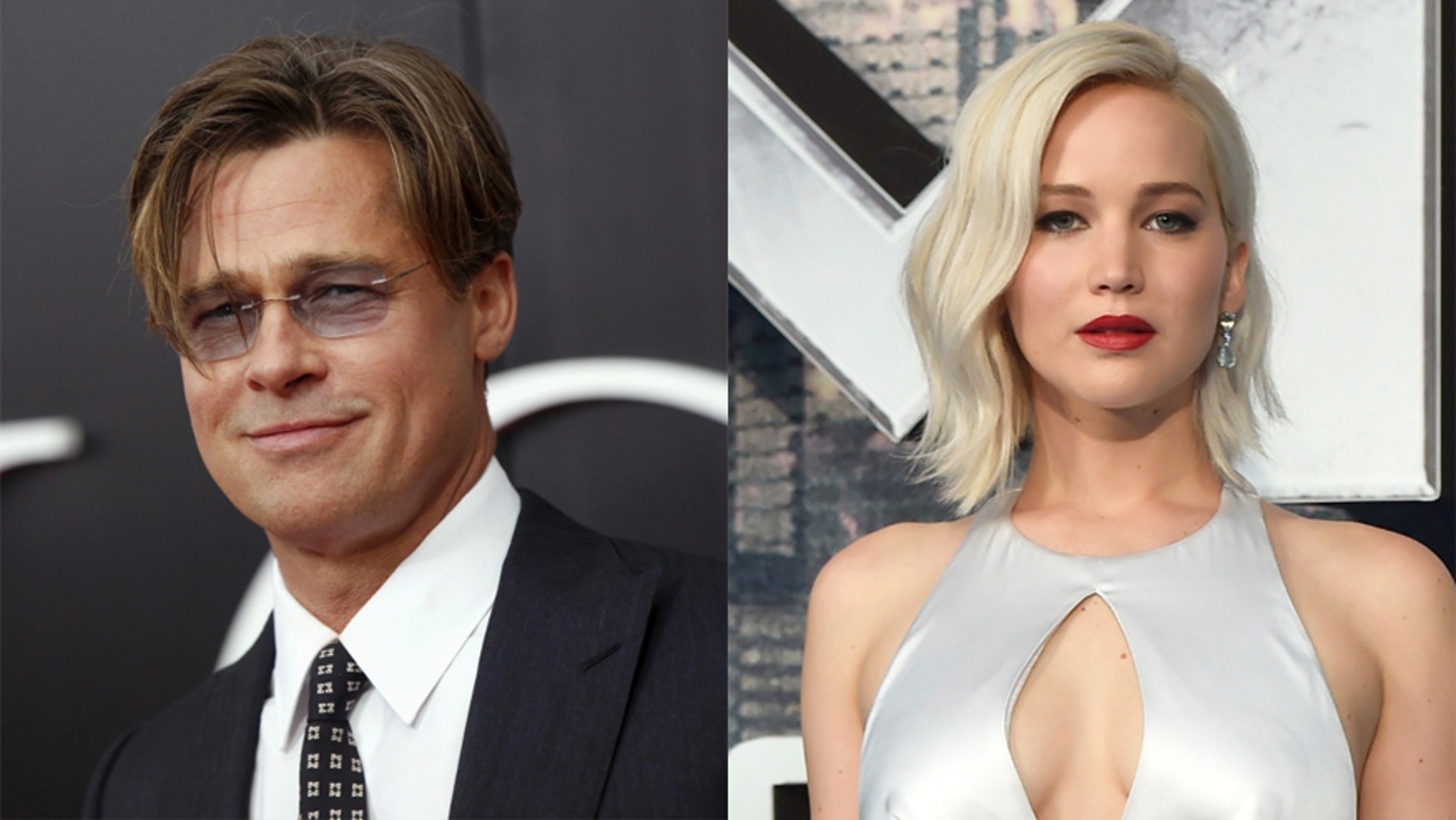 Brad Pitt, left, and Jennifer Lawrence both avoid using social media.