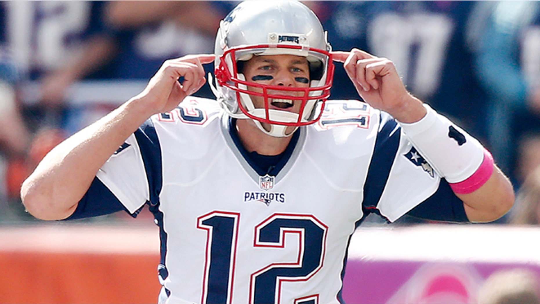 Oct. 9, 2016: In this file photo, New England Patriots' Tom Brady (12) gestures during an NFL football game against the Cleveland Browns, in CLeveland.