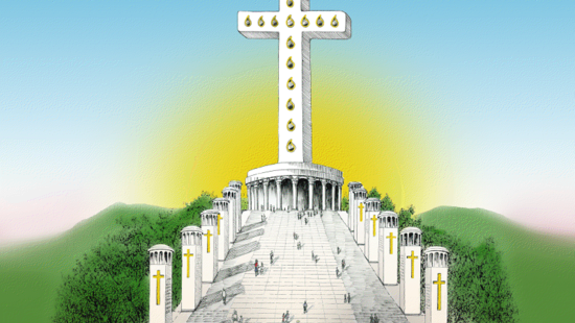 An artist's rendering of the 200-foot-tall cross to be built in Branson, Mo. (Courtesy: Kerry Brown)