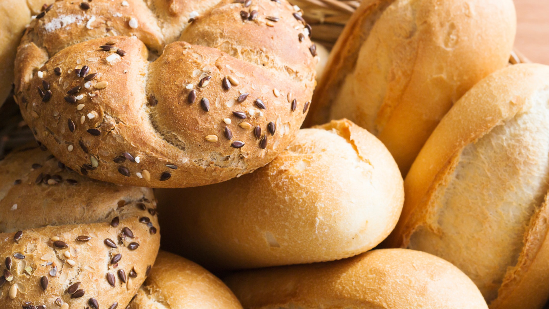 Fresh bread rolls for healthy breakfast