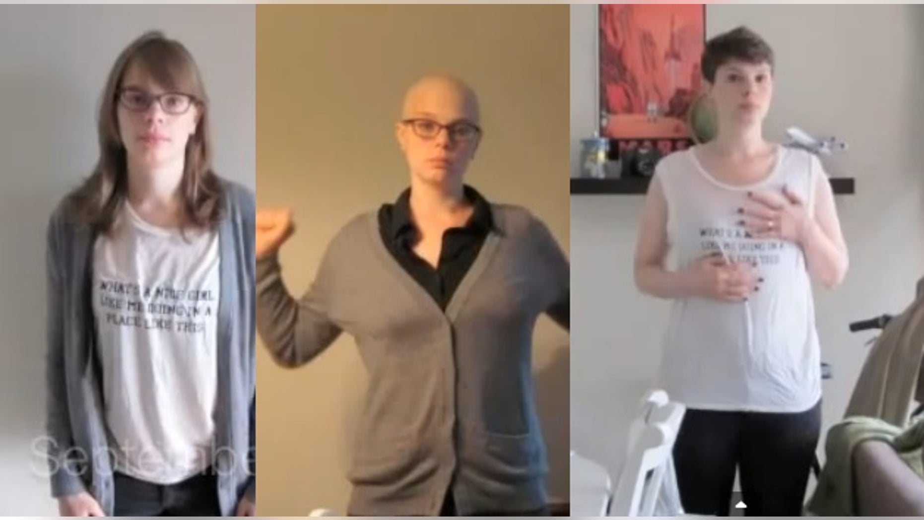 Emily Helck, shown here, chronicled her battle with breast cancer in a YouTube video that has now gone viral.