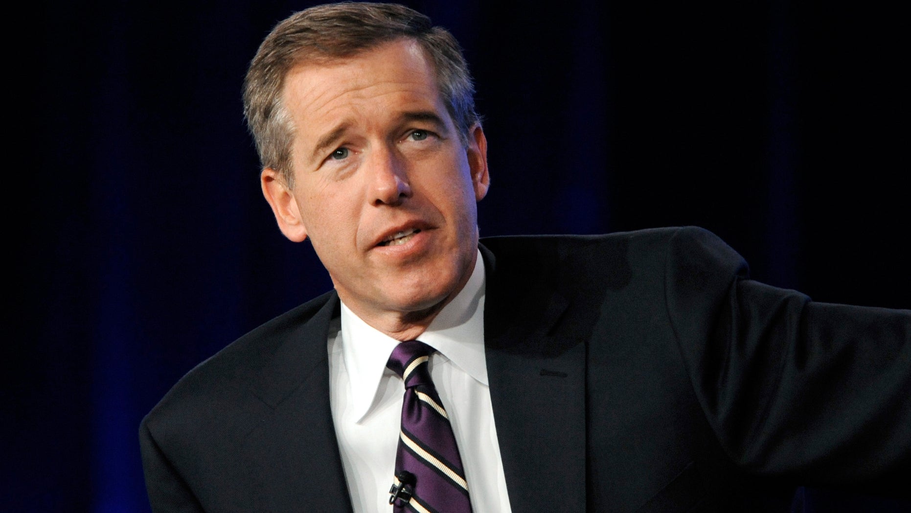 January 10, 2010. Brian Williams from "NBC Nightly News" answers a question during the panel for NBC News at the NBC Universal sessions of the Television Critics Association winter press tour in Pasadena, California.