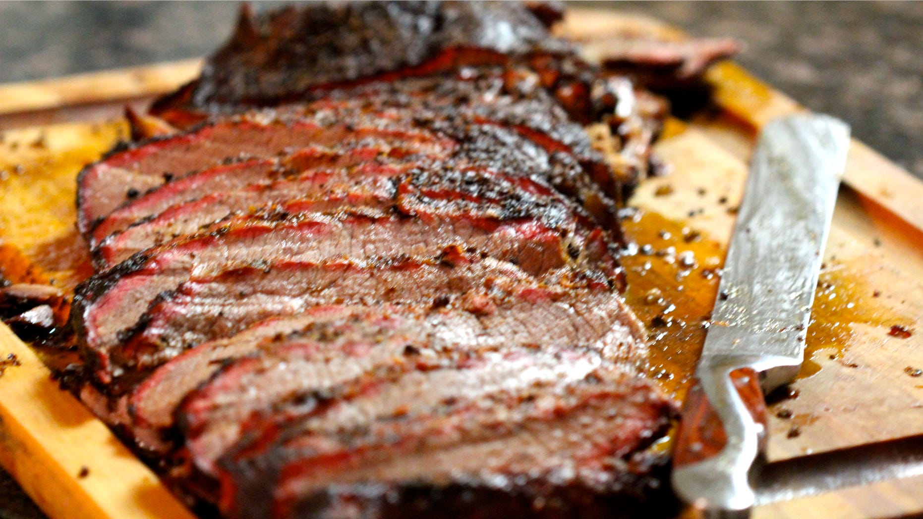 Critics were displeased with Kevin Biegel comparing his dish to a real brisket, like the one pictured above.