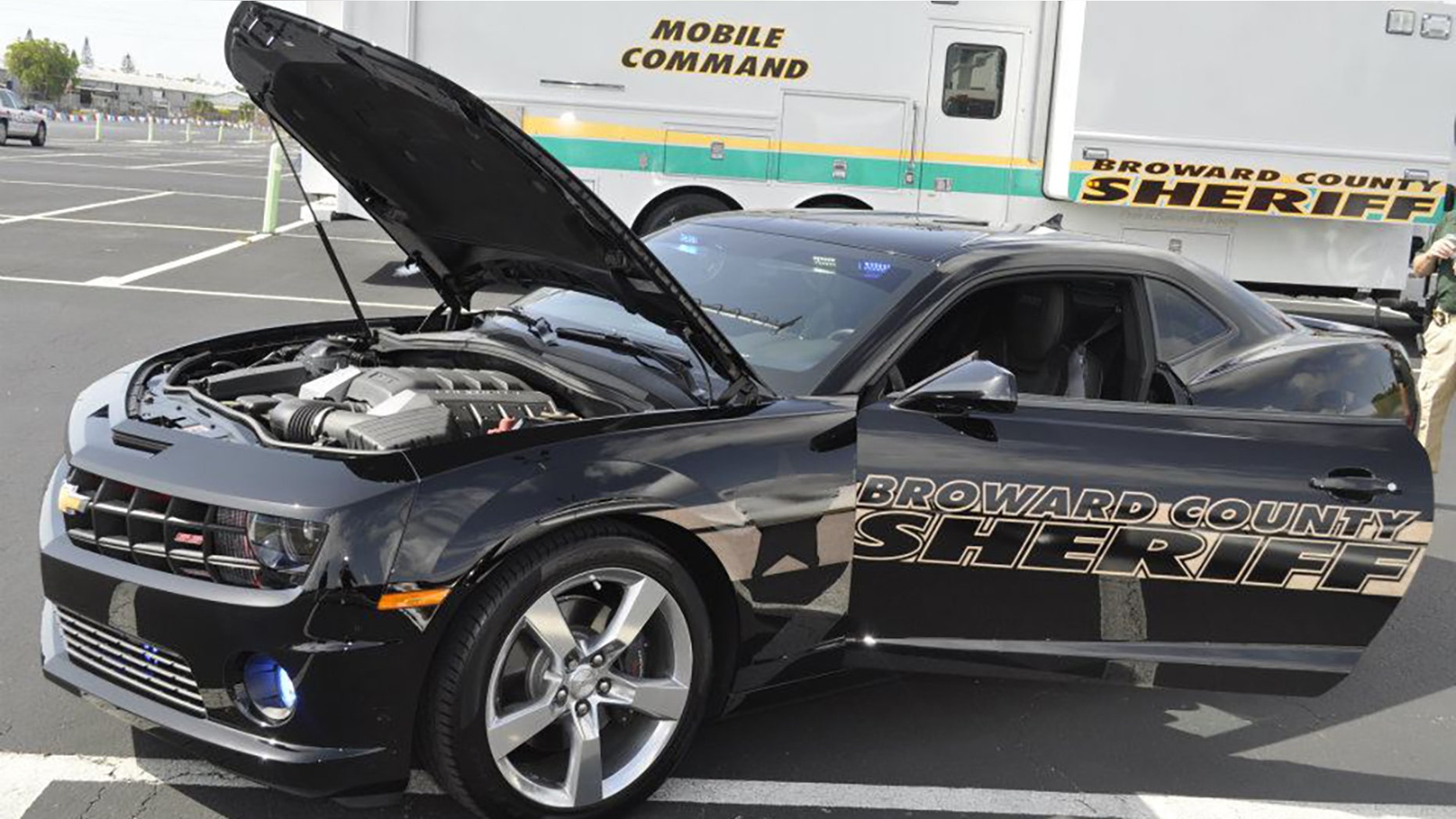 A woman suffered third-degree burns after intentionally slamming her car filled with accelerants into a Florida sheriff’s office substation Monday, officials said.