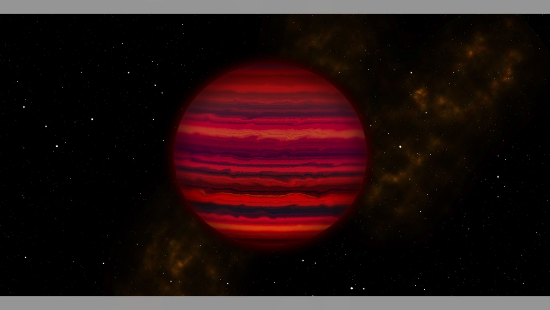 Artist's illustration of how the nearby brown dwarf WISE 0855 might appear if viewed close-up in infrared light.