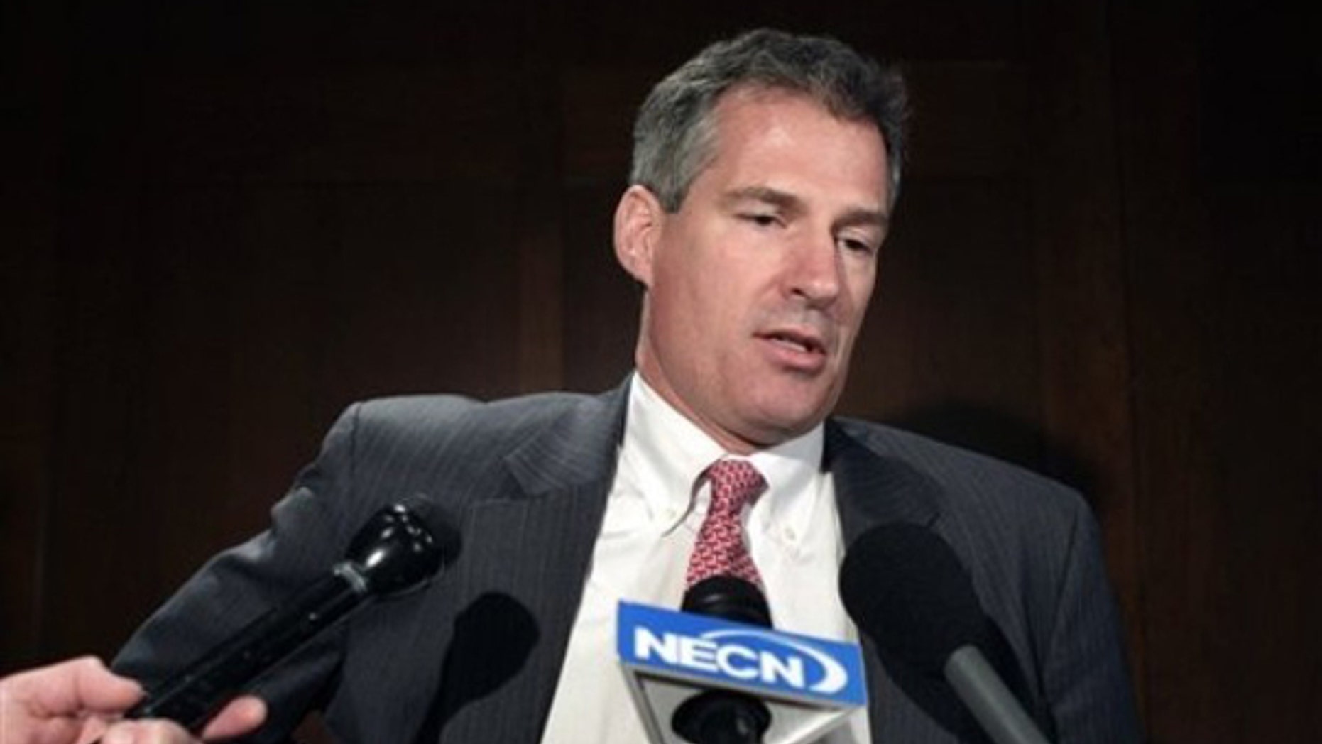 Sen. Scott Brown comments on President Obama's health care plan in Boston March 22. (AP Photo)