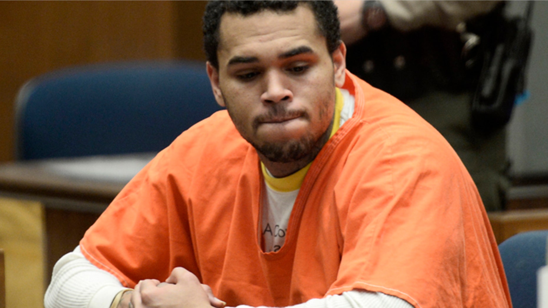 May 9, 2014: Chris Brown appears in court for a hearing at the Criminal Courts in Los Angeles. (Reuters)