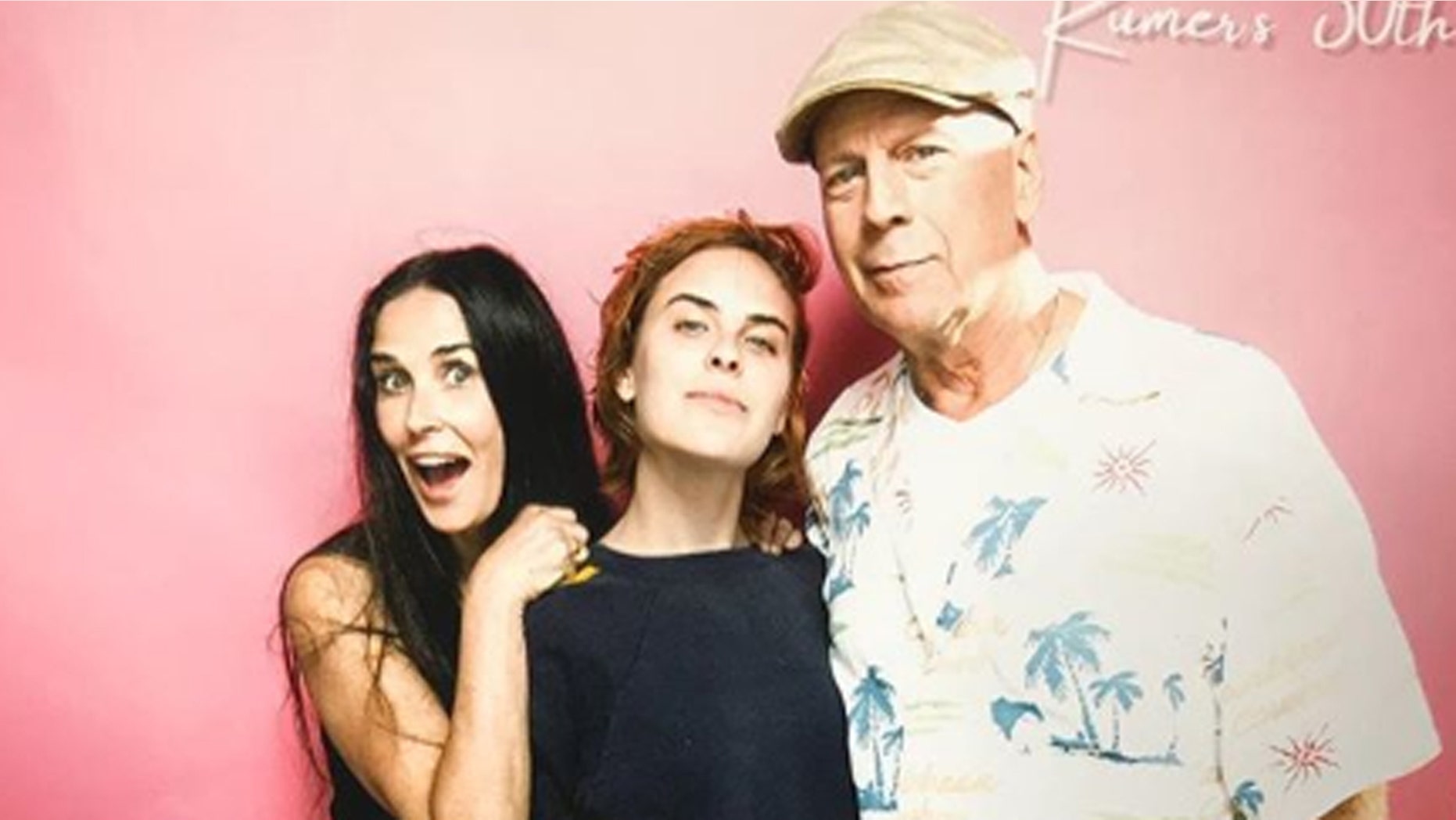 Demi Moore and Bruce Willis reunite to celebrate their daughter's 30th birthday.