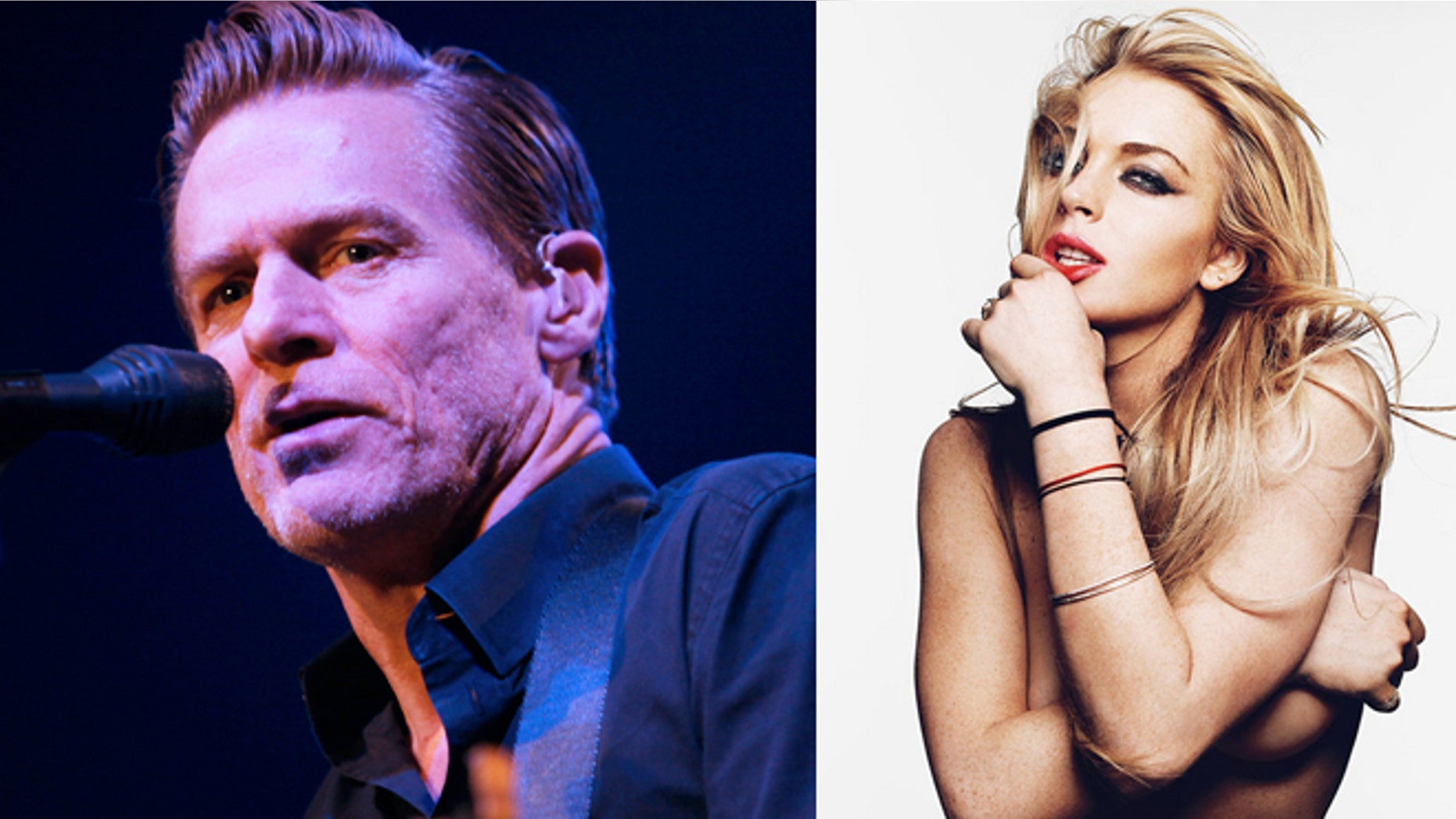 Bryan Adams and Lindsay Lohan, whose photograph appears in 'Exposed.'