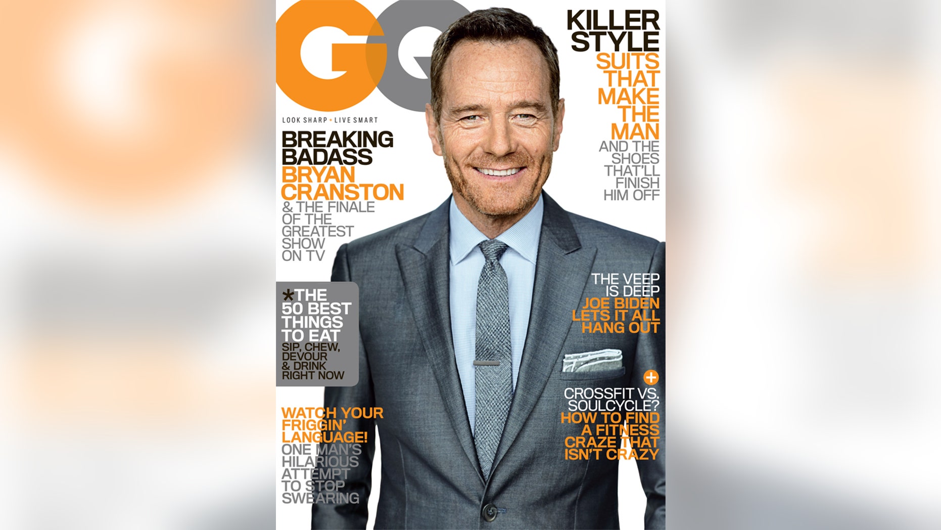 Bryan Cranston appears on the August 2013 issue of GQ.