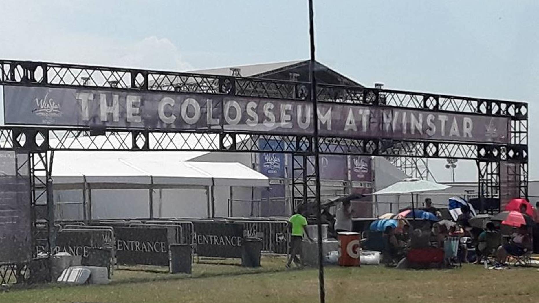 More than a dozen people were injured in Oklahoma on Saturday when severe weather took down an outdoor concert entrance, according to the casino where the event was set to be held.