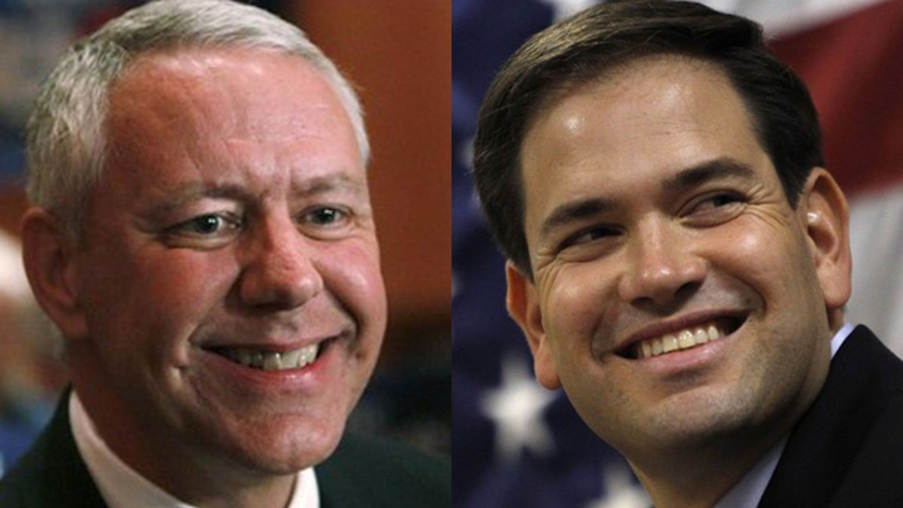 Colorado Republican Senate candidate Ken Buck, left, and Florida Republican Senate candidate Marco Rubio