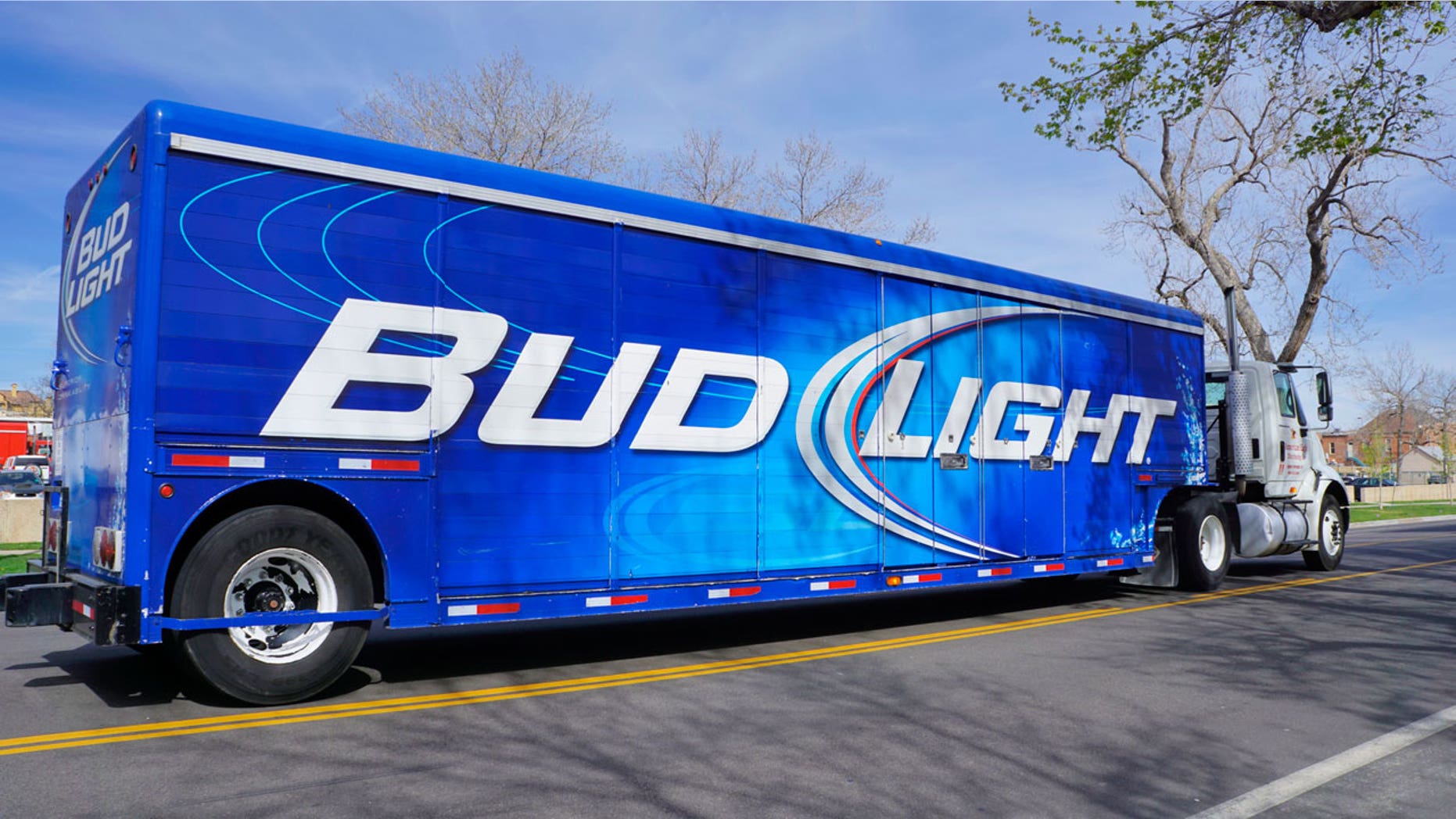 A Bud Light truck flipped over and spilled its contents on an Arizona roadway.