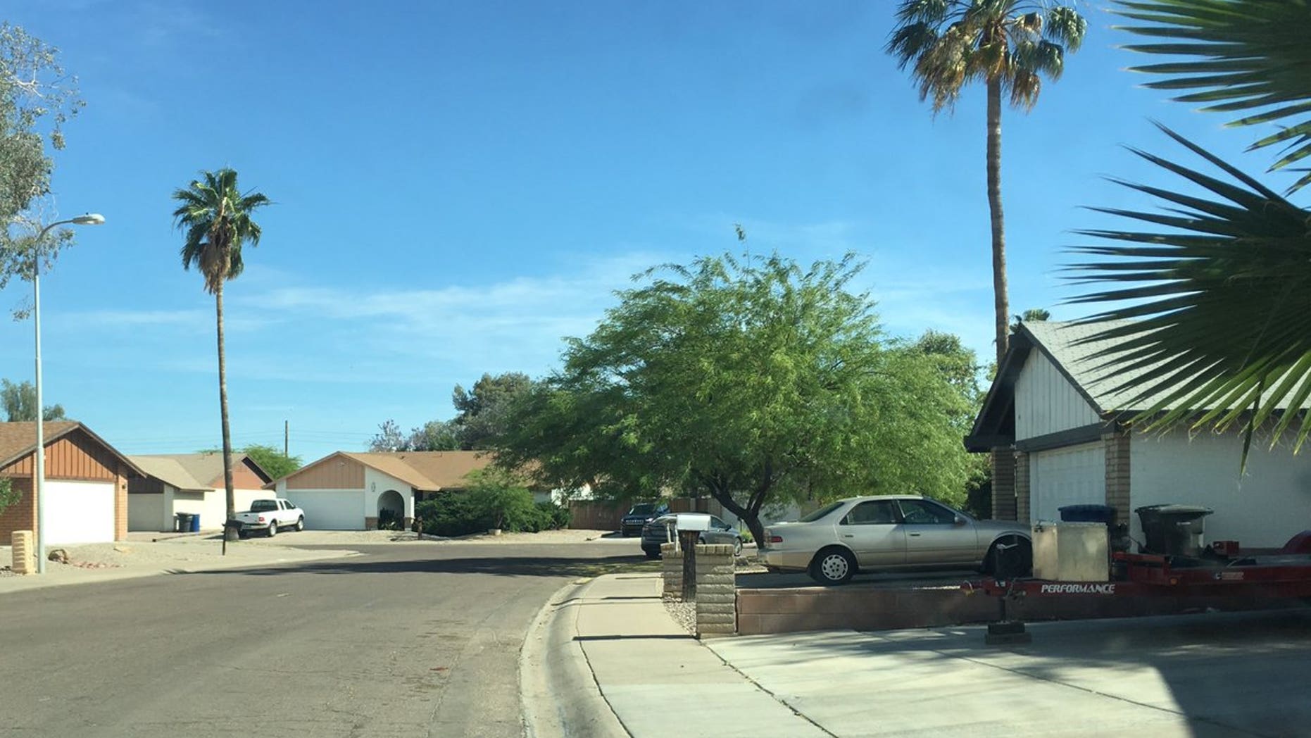 The scene of the kidnapping attempt in Chandler.