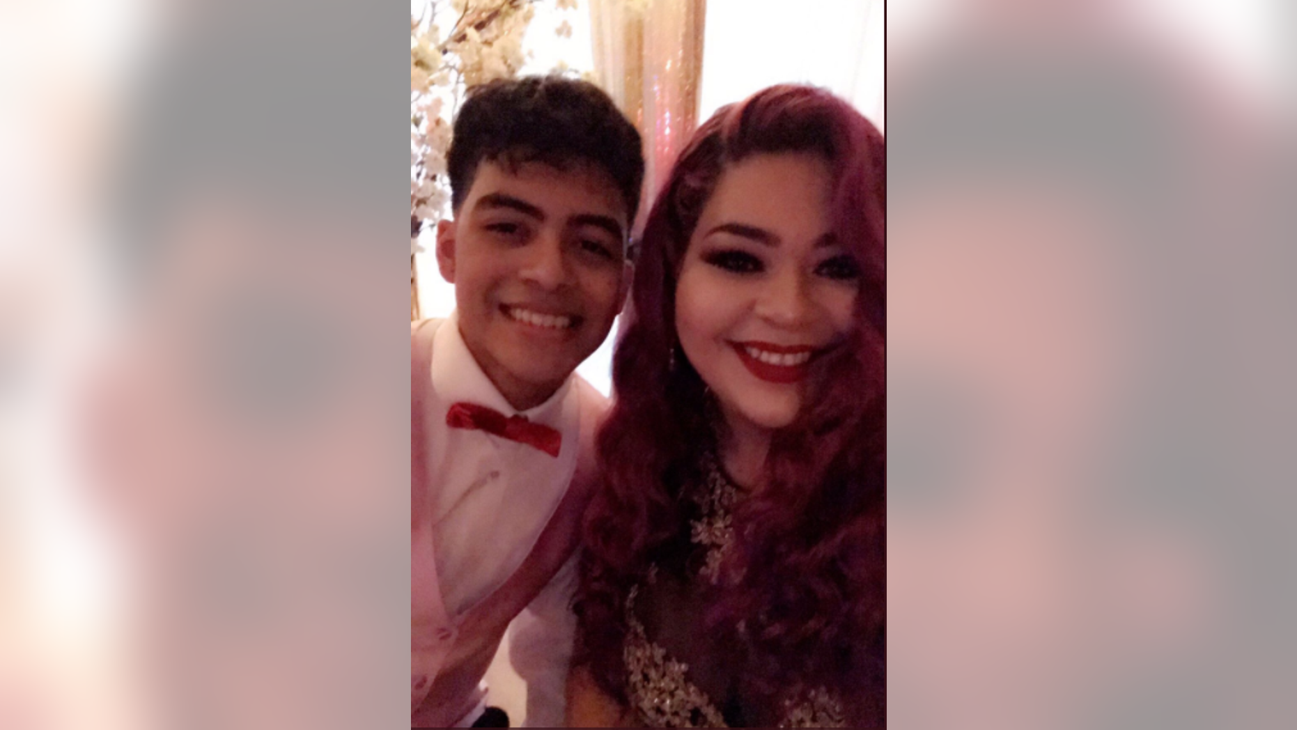 Joe and his mom Vanessa at the prom on Friday night.