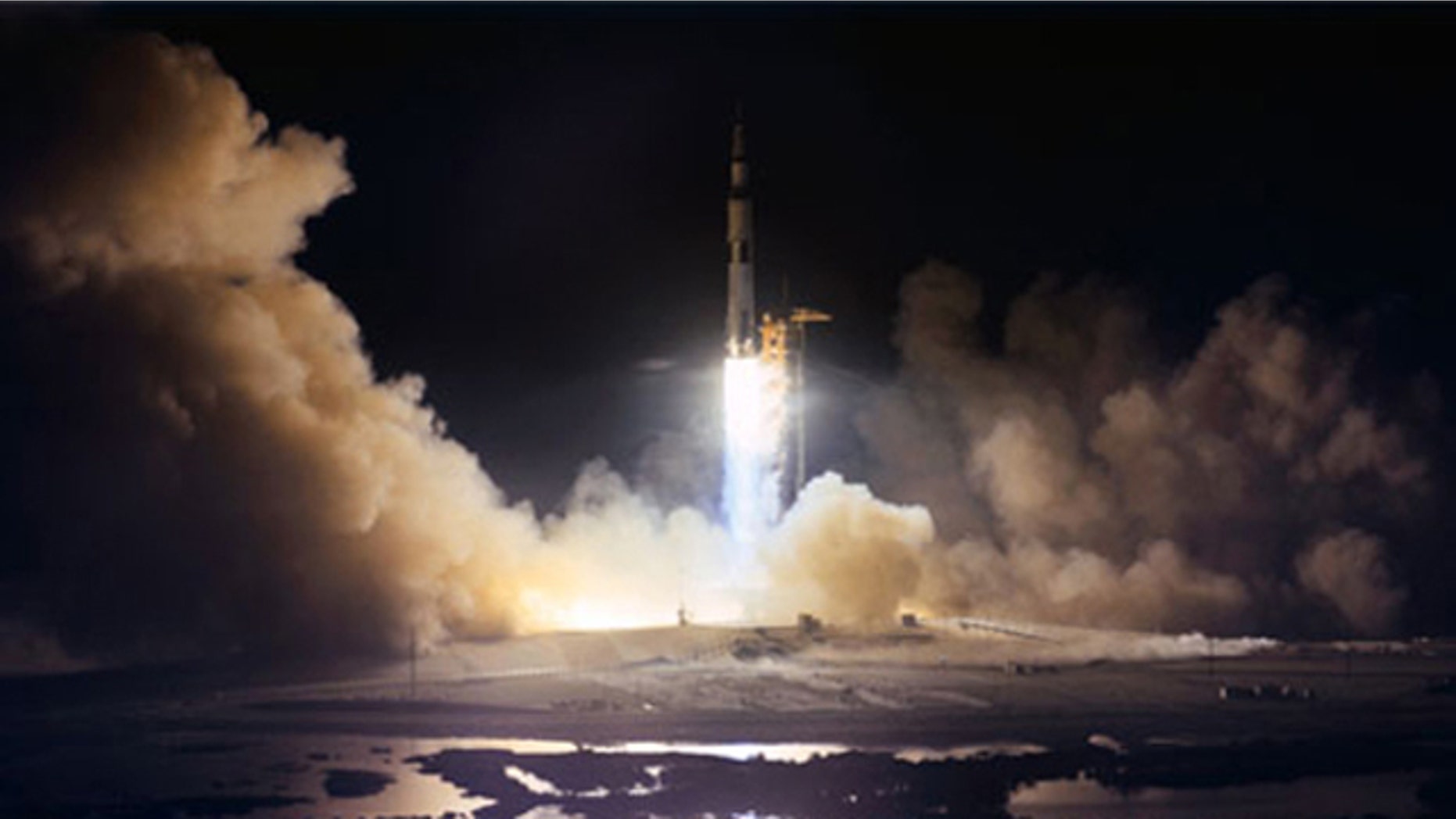 If NASA were to launch a secret moon mission, setting off at night, as Apollo 17 is shown doing here, might be a good start.