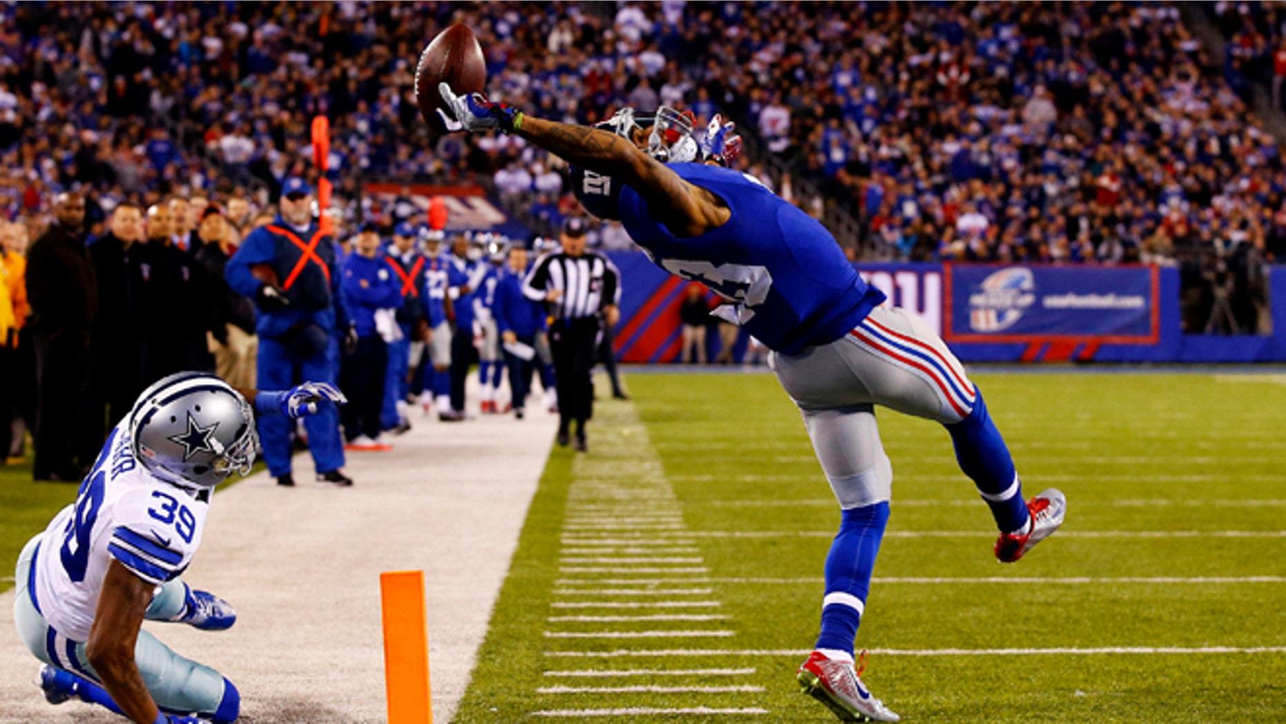 This catch against the Dallas Cowboys in his rookie year established Beckham as one of the best young receivers in football.