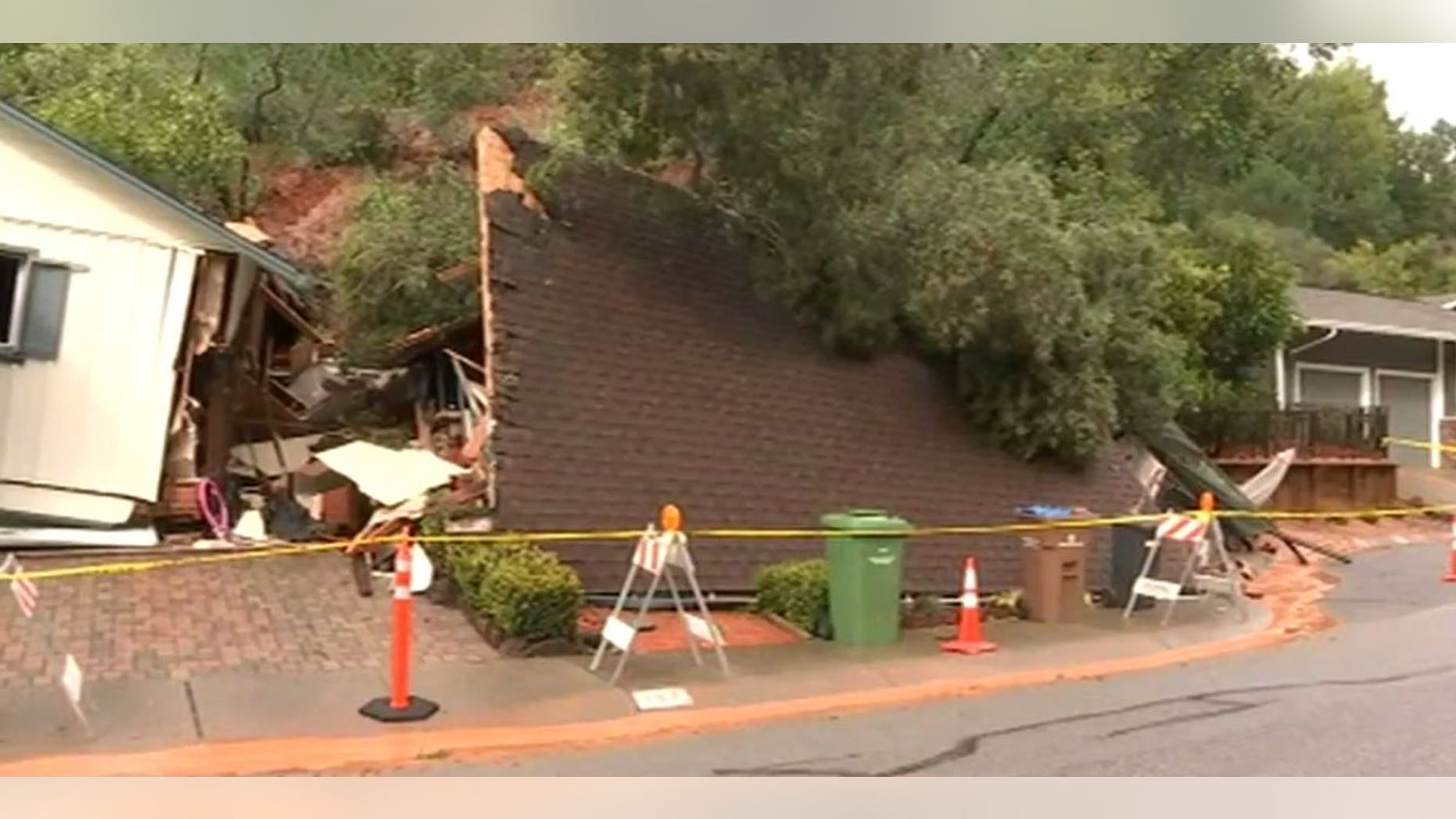 A mudslide destroyed a home in San Rafael.