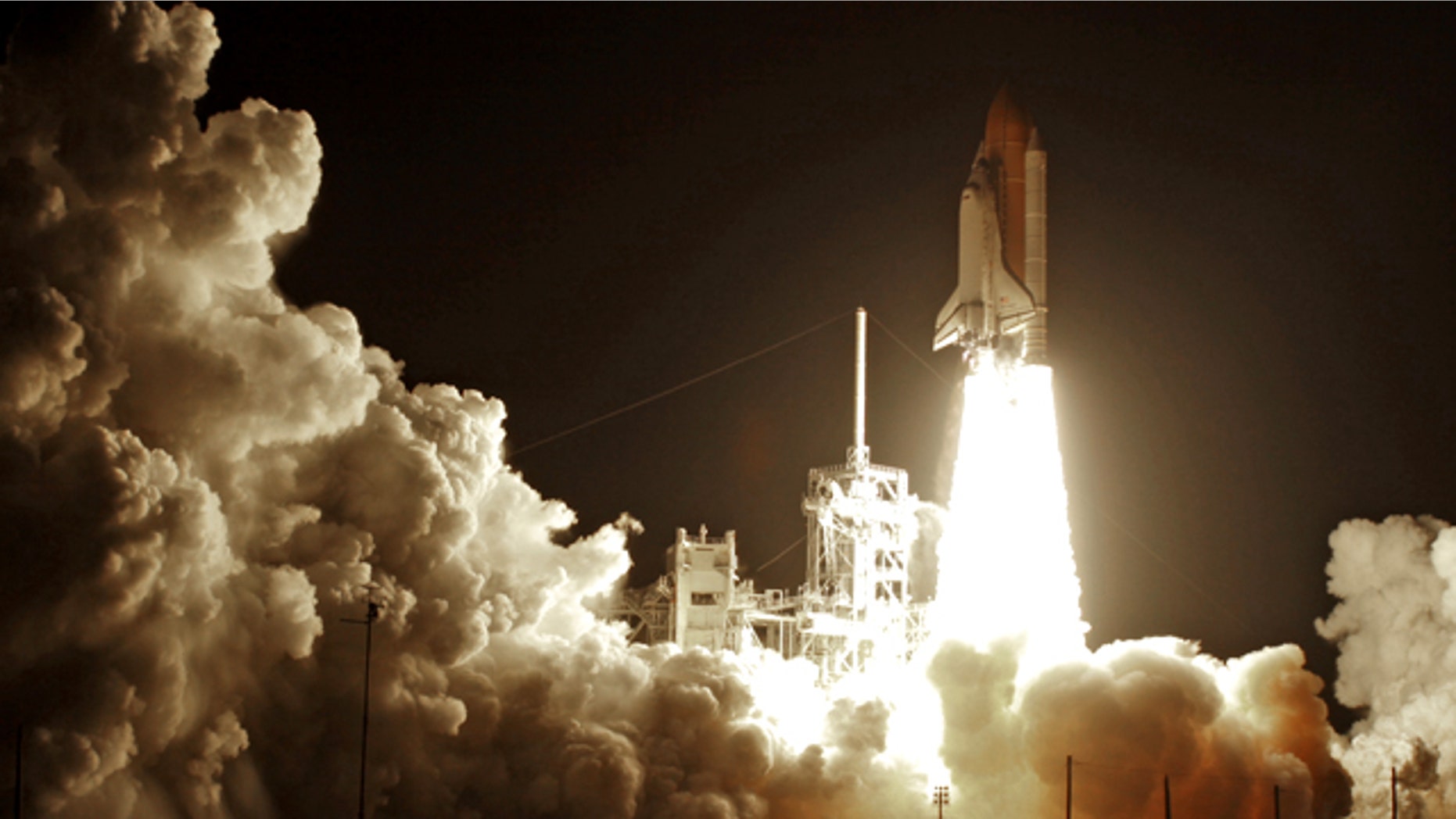 Space Shuttle Discovery lifts-off from the Kennedy Space Center at Cape Canaveral, Fla. Monday April 5, 2010. Discovery's seven member crew are on a mission to deliver science racks, the last of the crew quarters and supplies to the International Space Station.