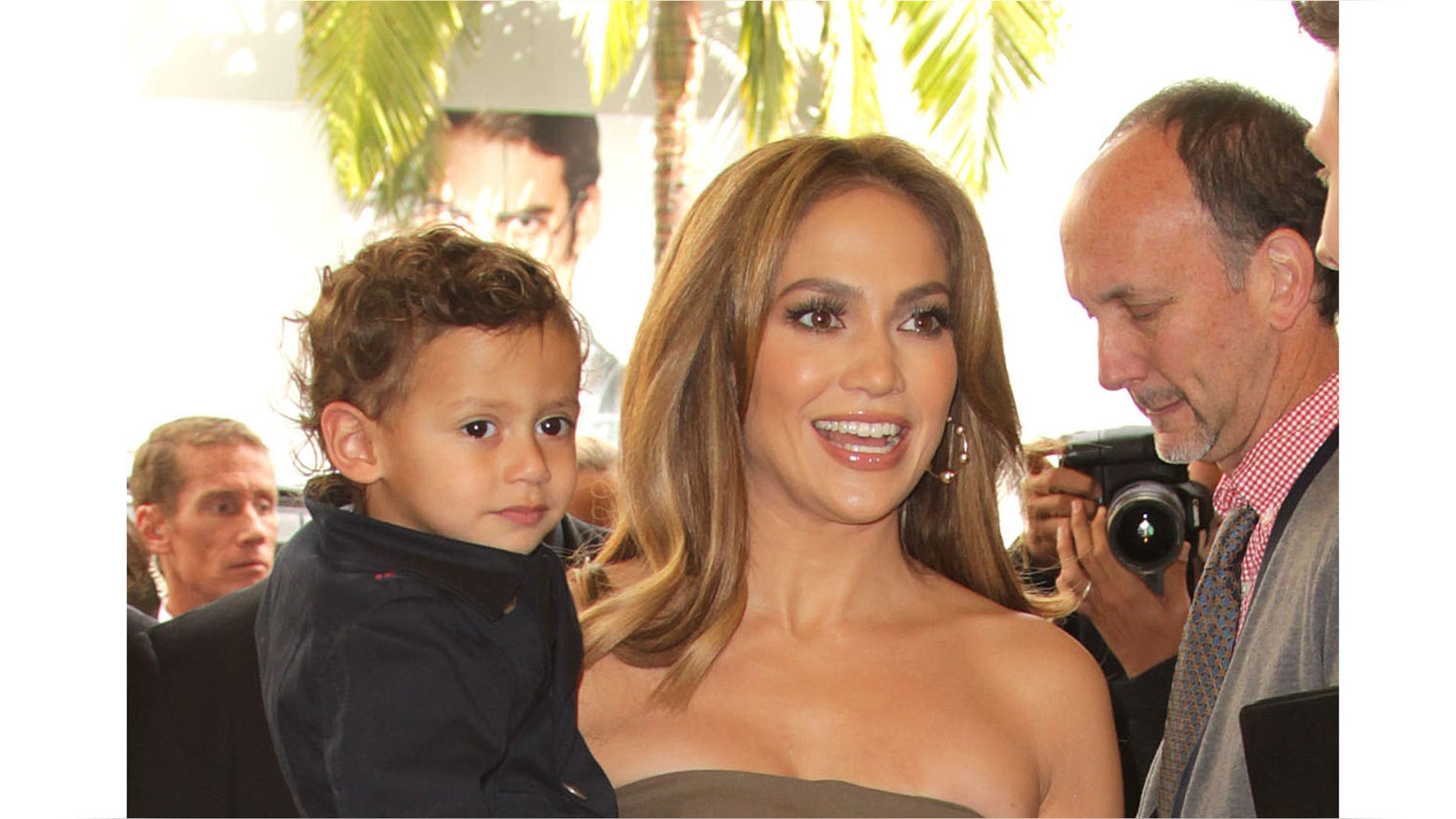 Actress Jennifer Lopez and her son Max Muñiz-Lopez