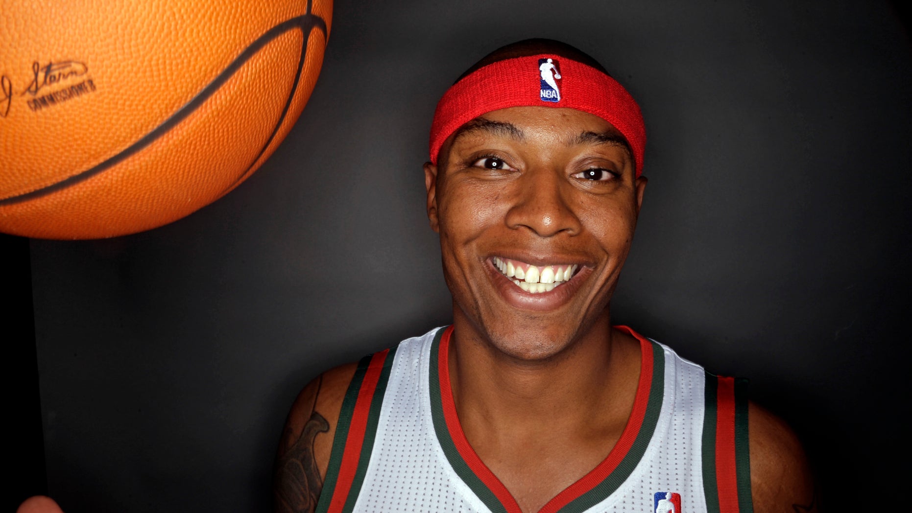 Milwaukee Bucks' Caron Butler poses for a photo during the team's NBA basketball media day Monday, Sept. 30, 2013, in St. Francis, Wis. (AP Photo/Morry Gash)