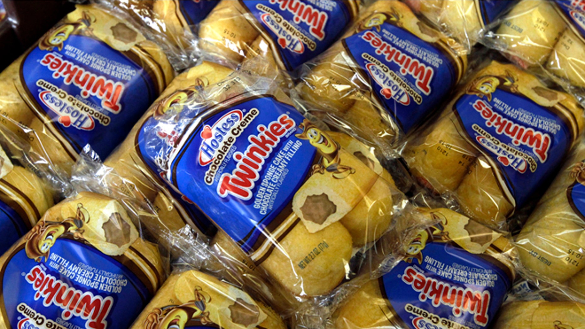 Nov. 16, 2012: Twinkies baked goods are displayed for sale at the Hostess Brands' bakery in Denver, Colo.