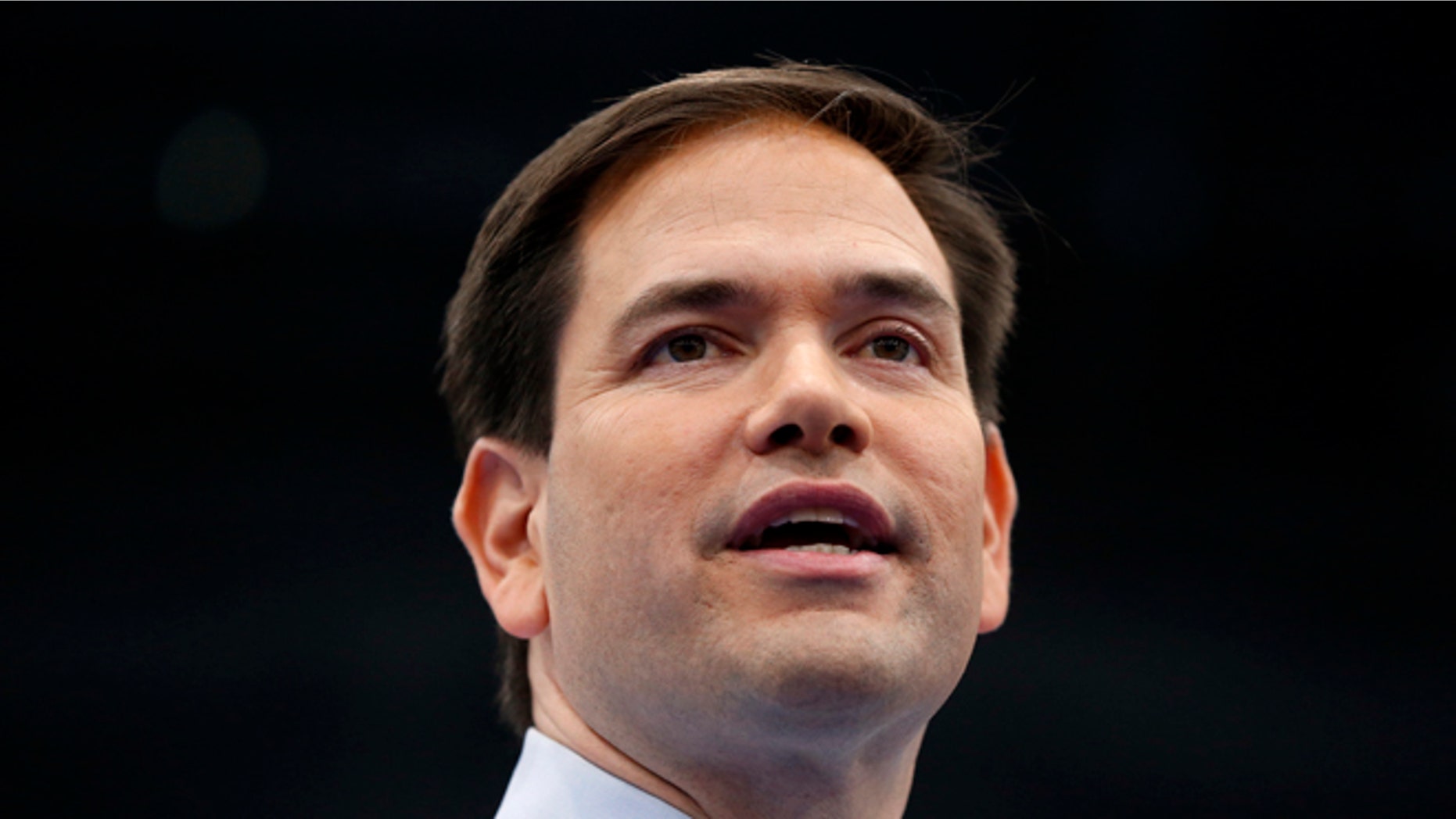 FILE - In this March 14, 2016, file photo, then-Republican presidential candidate Sen. Marco Rubio, R-Fla., speaks during a campaign rally at Palm Beach Atlantic University in West Palm Beach, Fla. Rubio suggests he is reconsidering his plans to leave the Senate at the end of this year, and may run for re-election instead. Rubio tells reporters that he will let everyone know about any change of status next week after spending some time with his family. The filing deadline for the Florida Senate race is June 24. (AP Photo/Paul Sancya, File)