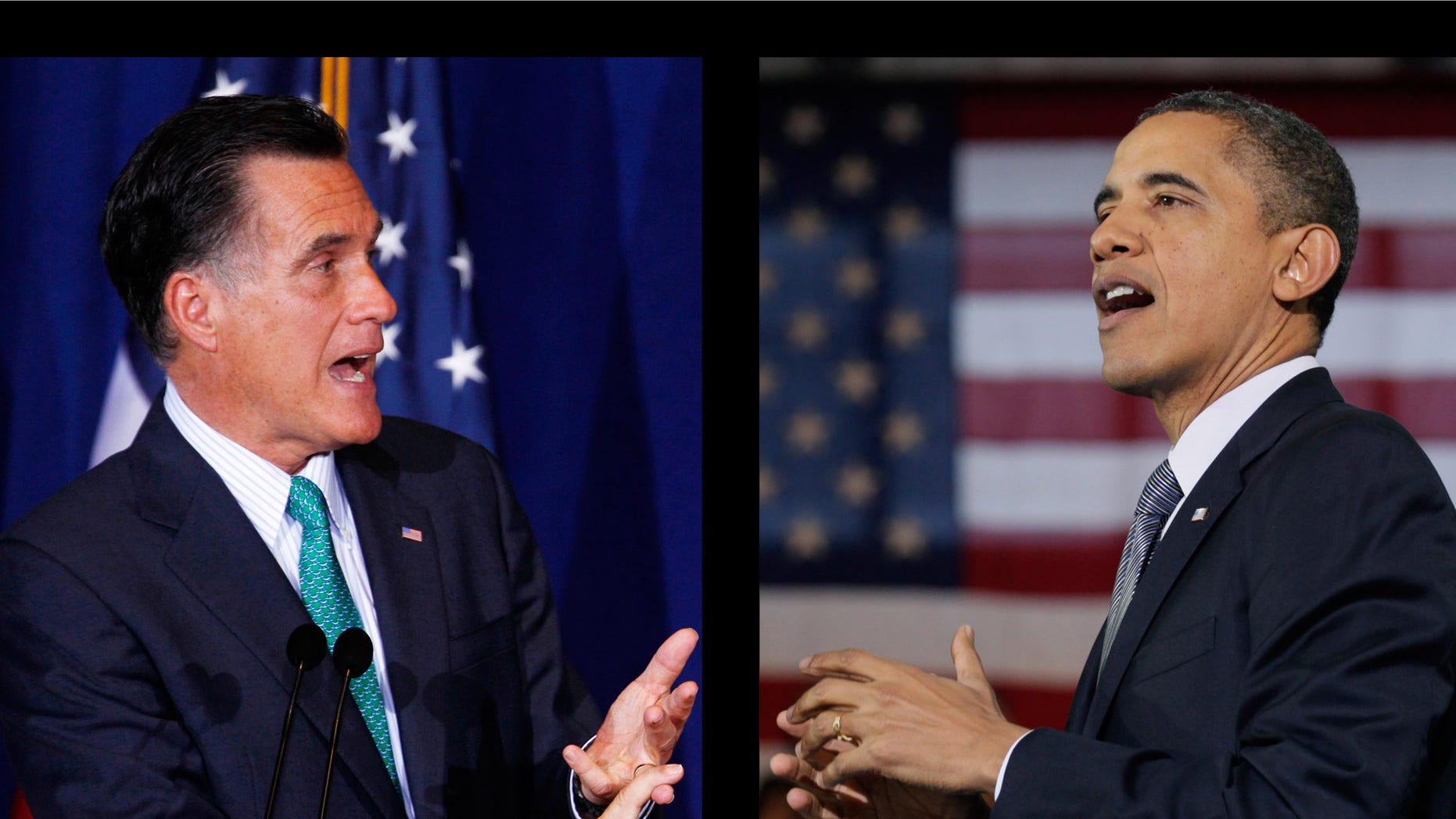 Then-Republican presidential nominee Mitt Romney and President Barack Obama in 2012.