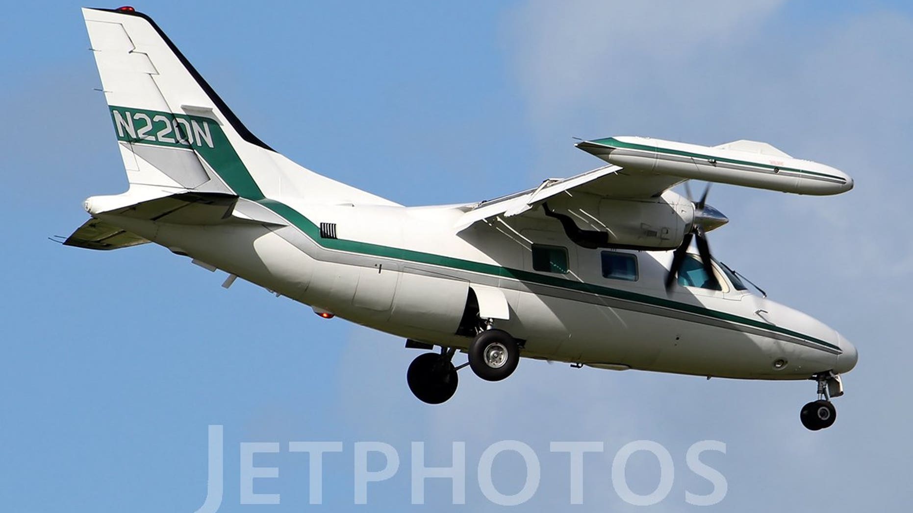 The U.S. Coast Guard tweeted a photo of the missing MU-2B airplane carrying four New Yorkers that vanished on Monday. (@USCGSoutheast/Twitter)