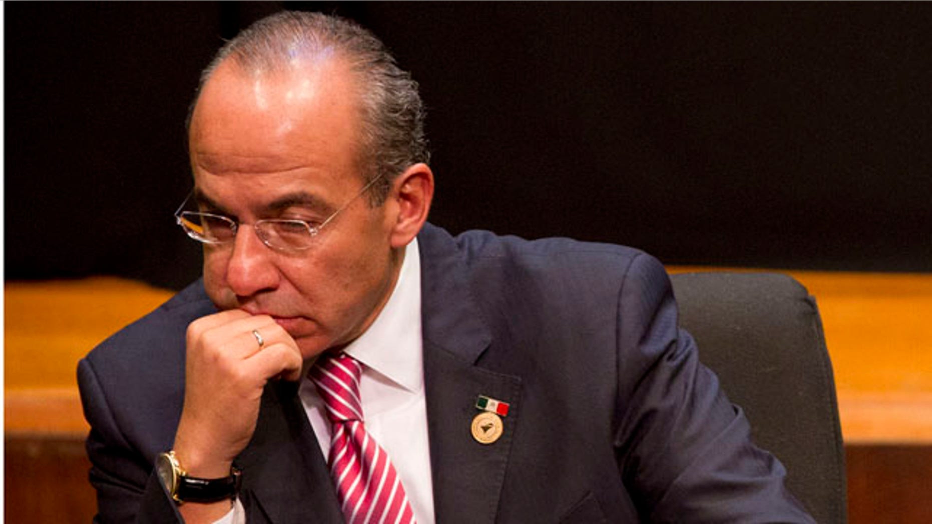File Photo, Oct. 23, 2011. Mexico's President Felipe Calderon attended the inauguration ceremony of the XXI Iberoamerican summit in Asuncion, Paraguay. On Nov. 2, 2011, he missed the Forbes' Most Powerful People in the World list. (AP Photo/Victor R. Caivano)