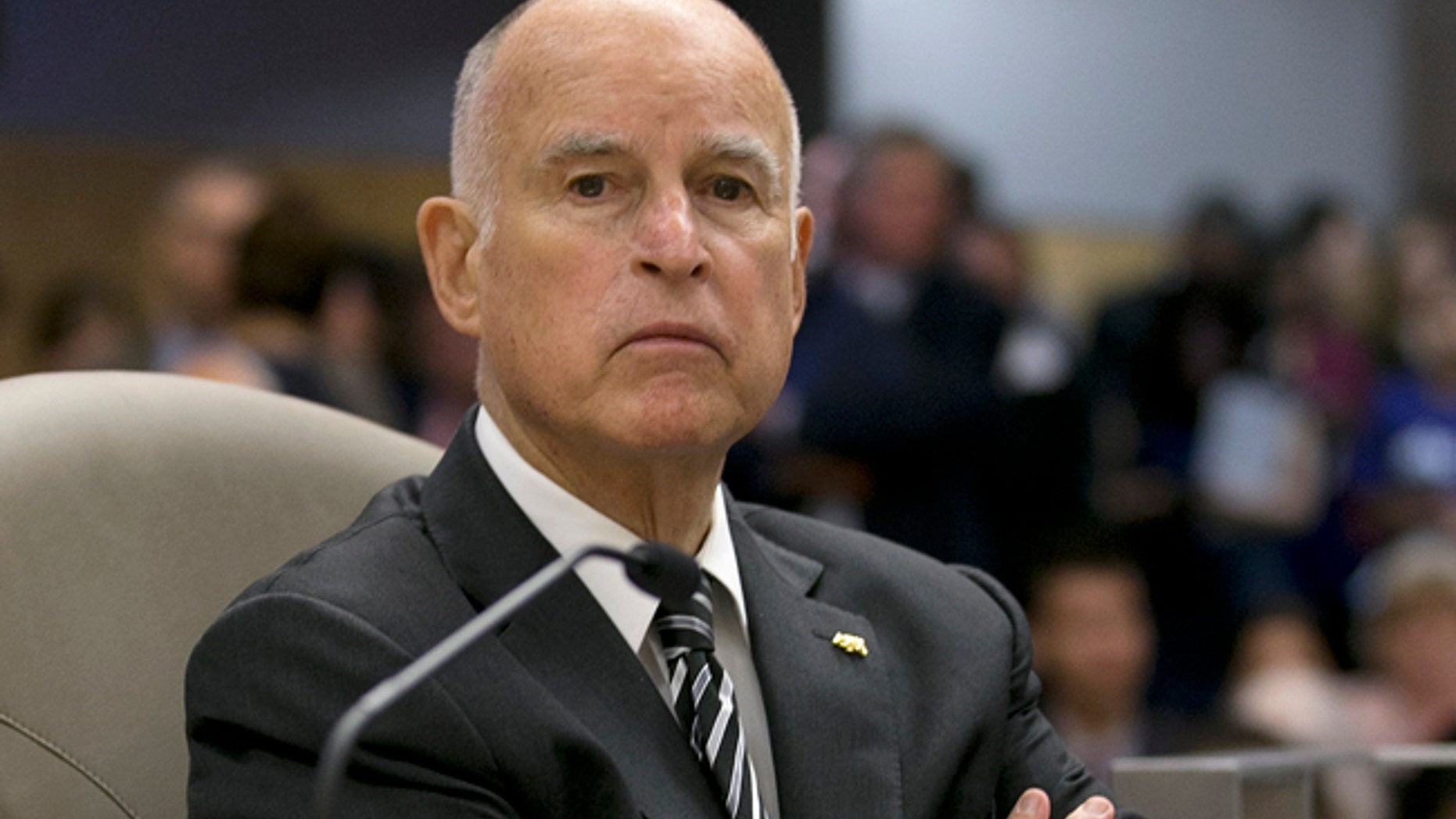 California Gov. Jerry Brown is seen in Sacramento, July 13, 2017.