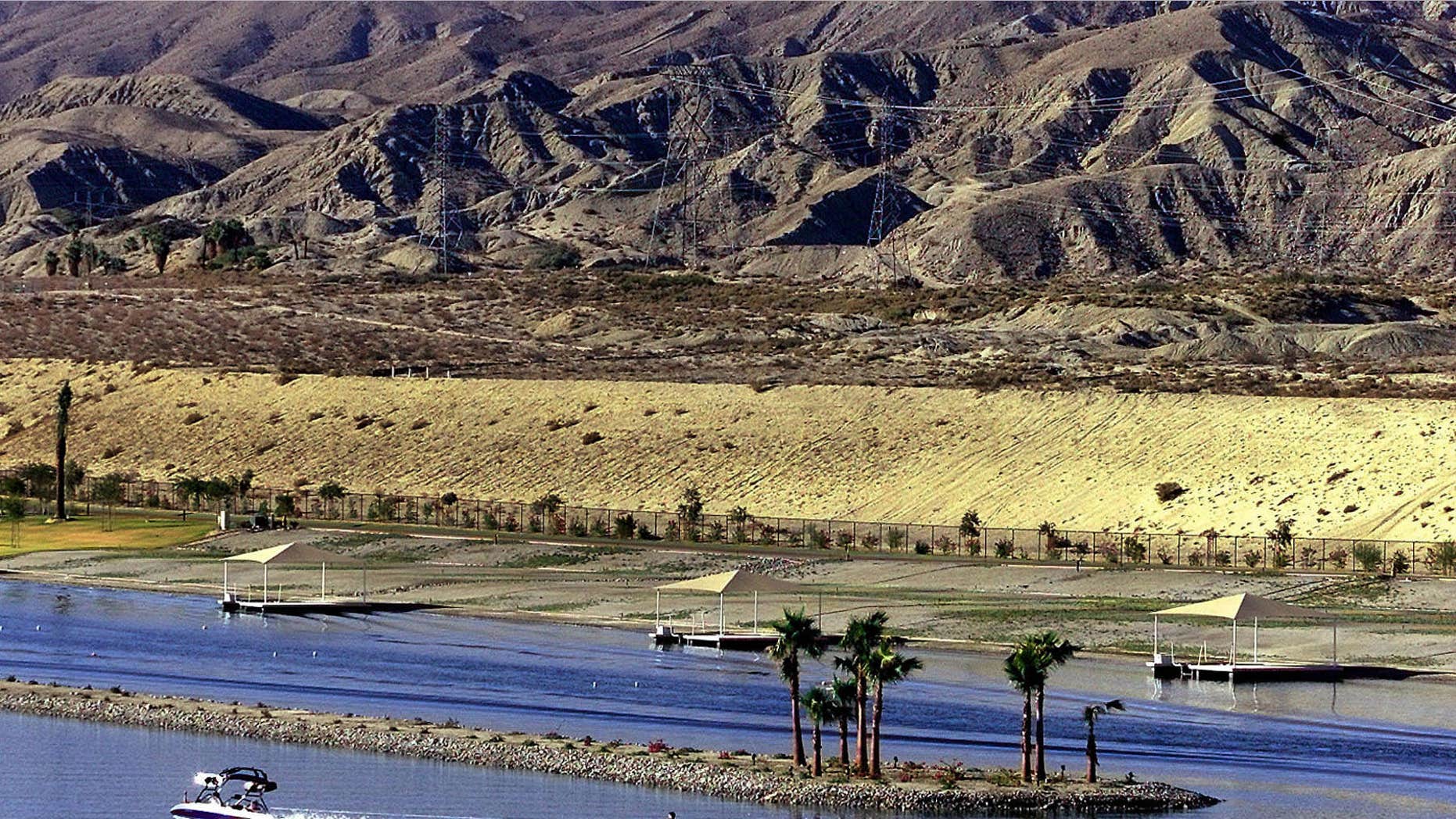 Oct. 17, 2000: A water skier at ShadowLake Estates passes below the San Gorgonio Mountains near Indio, Calif. California lawmakers and an array of interest groups are ramping up effort to designate four new national monuments in the state.