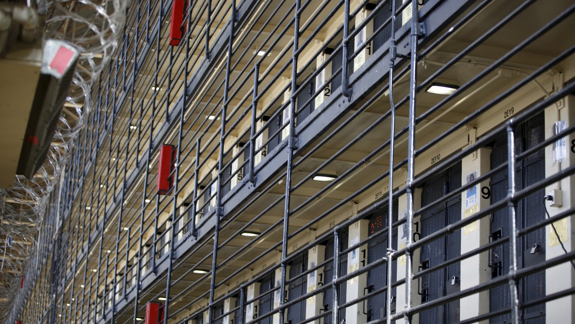 The East Block for condemned prisoners is seen during a media tour of California's Death Row at San Quentin State Prison in San Quentin, Calif.