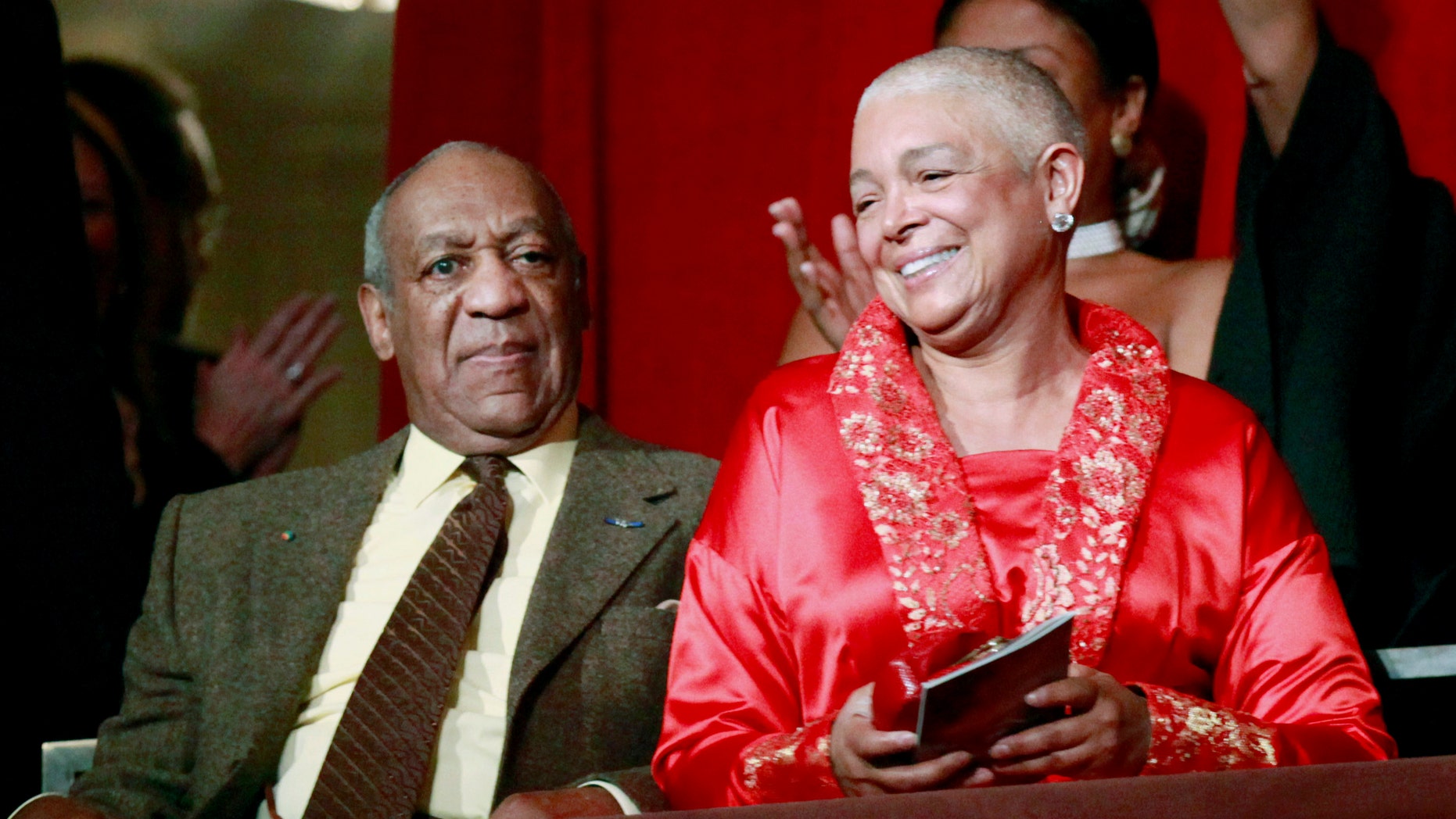 Oct. 26, 2009. Bill Cosby, left, and his wife Camille appear at the John F. Kennedy Center for Performing Arts before Bill Cosby received the Mark Twain Prize for American Humor in Washington.