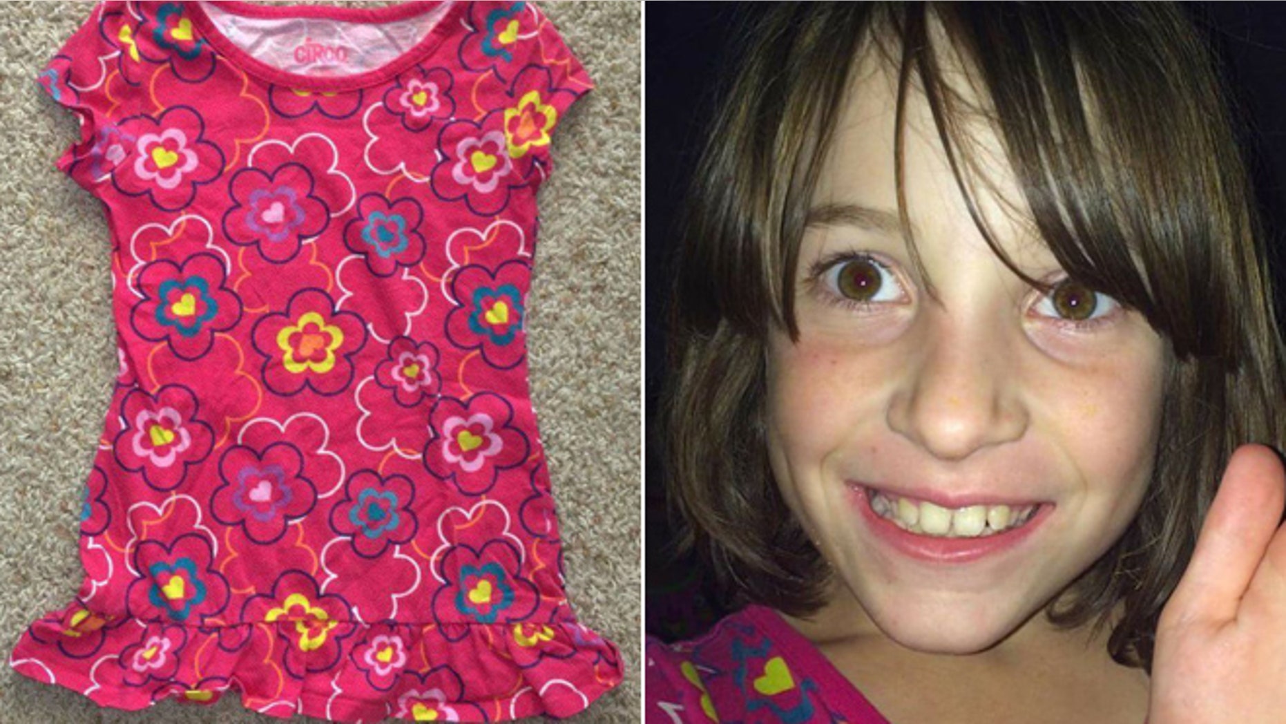 A Utah mother posted on Facebook about her daughter Cami, right, and her favorite shirt.