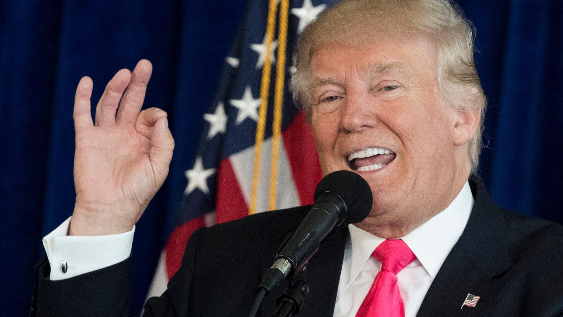 Republican presidential candidate Donald Trump speaks during a news conference at Trump National Doral, Wednesday, July 27, 2016, in Tampa, Fla. (AP Photo/Evan Vucci)