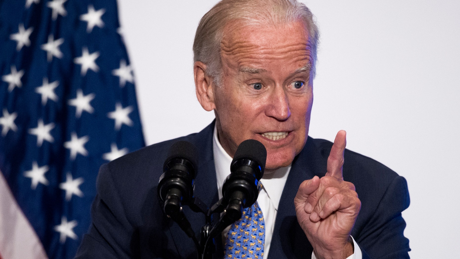 Vice President Joe Biden speaks in Washington, Wednesday, Sept. 7, 2016. A new report outlines a scientific roadmap for the White House's cancer "moonshot" initiative, urging research to harness the power of immune-based therapy, and to better tailor treatment by helping more patients get their tumors genetically profiled.