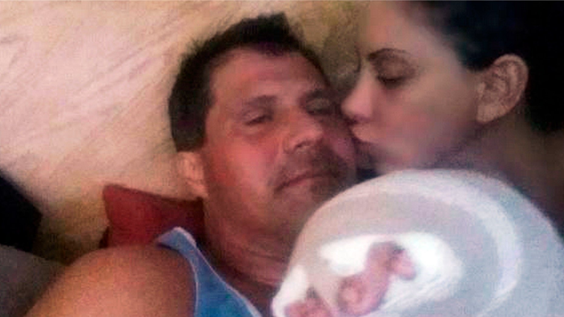 Oct. 29: Photo posted on Jose Canseco's Twitter page shows the former major league baseball player recovering at his Las Vegas home with his fiancee.
