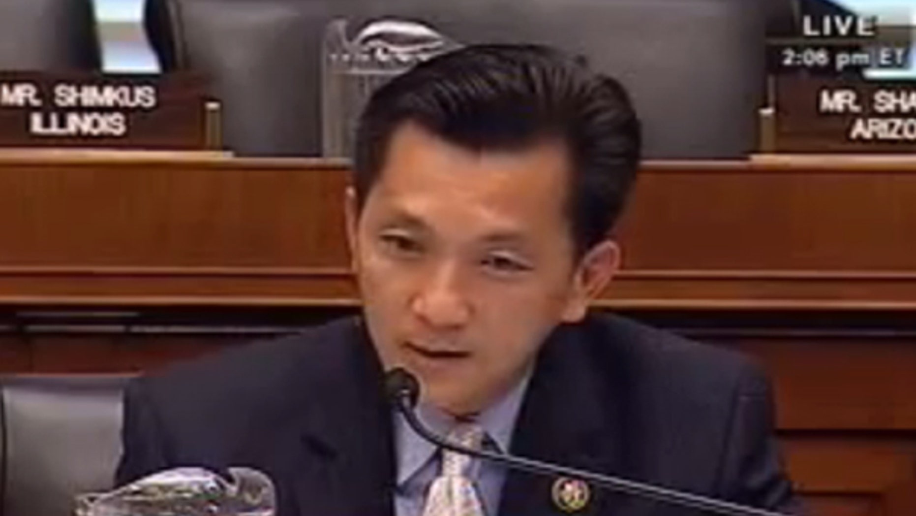 Rep. Joseph Cao speaks at a House Energy and Commerce Committee hearing June 15. (YouTube)