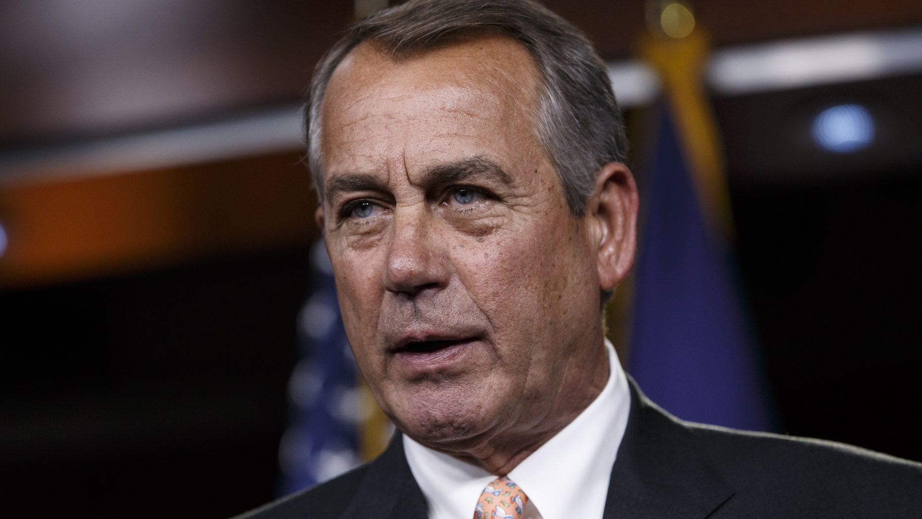 Feb. 26, 2015: Then-House Speaker John Boehner of Ohio speaks during a news conference on Capitol Hill in Washington.